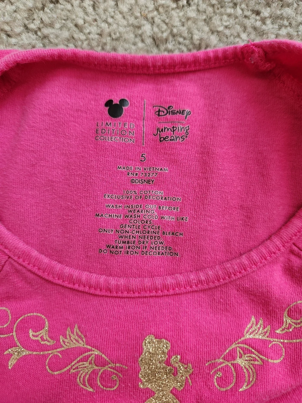Girls 4/5T Pink Belle Mix & Match Bundle | Disney, Roses, Denim | 4 Pieces